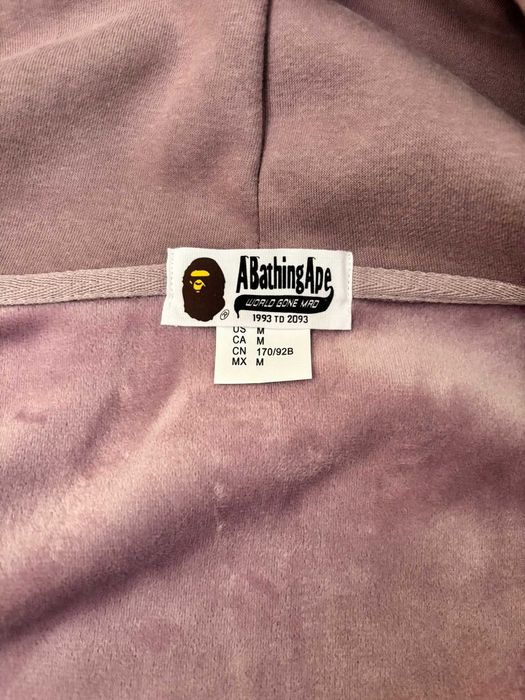Camisola BAPE (A Bathing Ape) Roxa com Fecho - Tamanho M - Original
