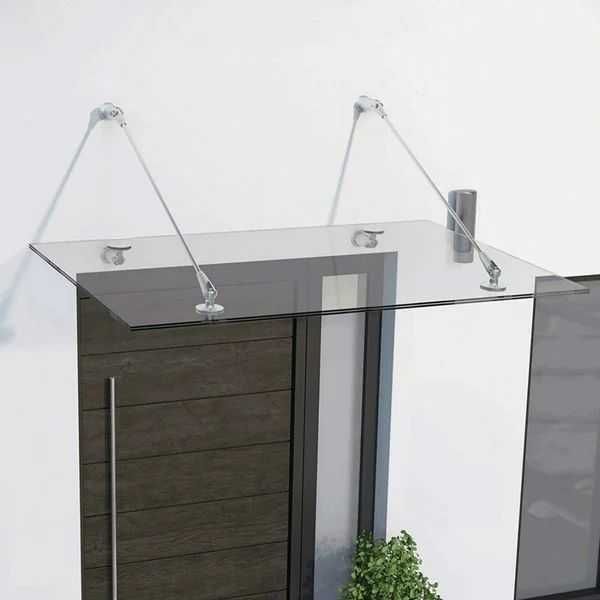 Szklane daszki nad wejście–nowoczesne zadaszenie +MONTAŻ wycena do 12h