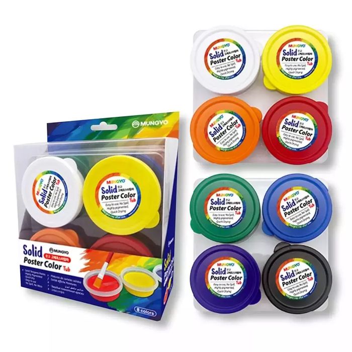 Farby plakatowe 8 kolorów MUNGYO. Mungyo. Nowy Produkt