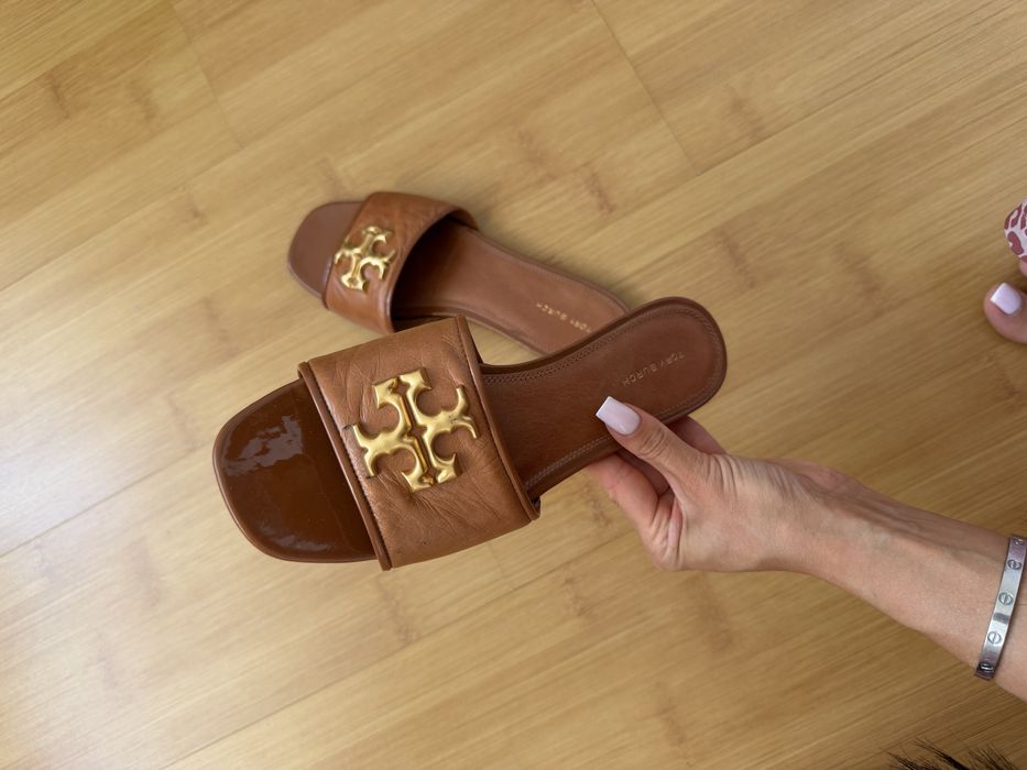 Шкіряні шльопанці Tory Burch