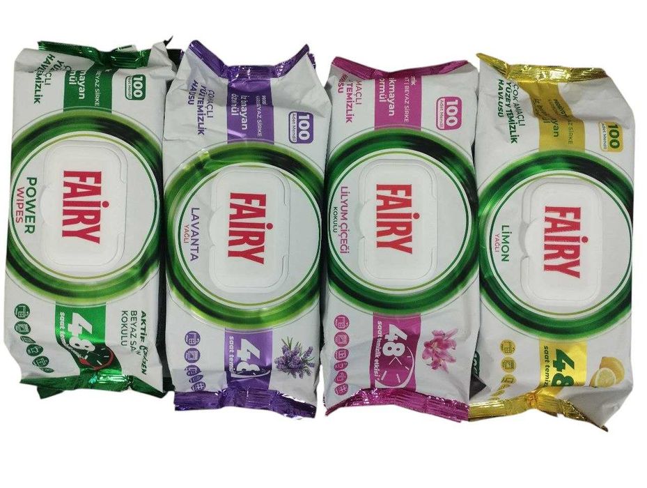 chusteczki fairy 100 szt zestaw