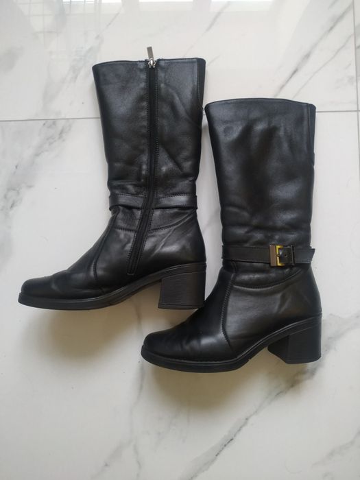 Сапоги зимові шкіряні.