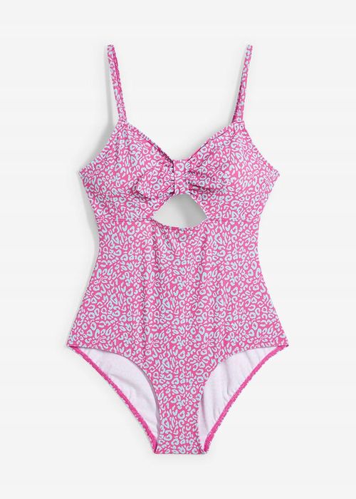 B.P.C kostium kąpielowy różowy w błękitne cętki 46.