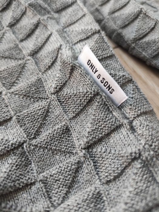 Sweter elegancki w kratke hit okazja M Only & Sons