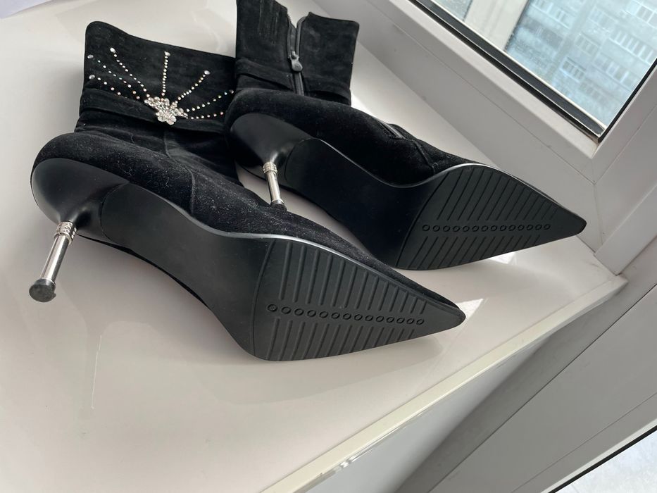 Сапоги замшевые