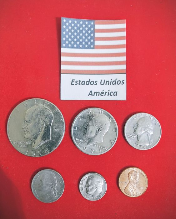 Moedas Estados Unidos (6 uni)