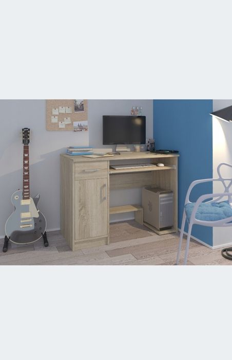 Stoly Biurko gamingowe komputerowe szkolne kolor dąb sanoma 90 cm dług