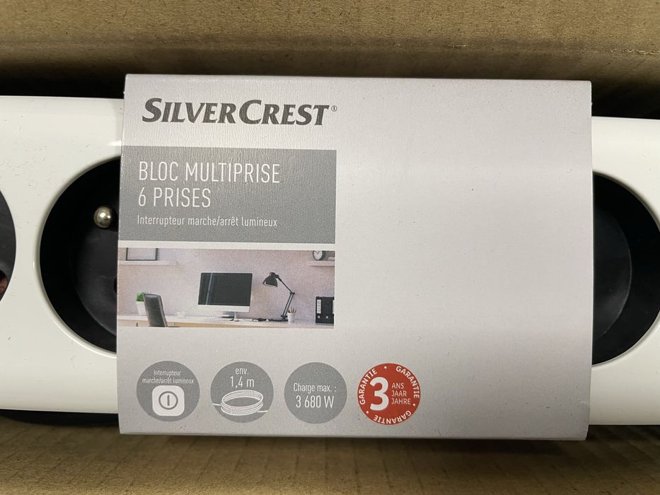 Удлинитель/сетевой фильтр с заземлением 3680W с выкл. 1,4м SilverCrest