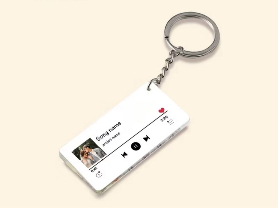 Porta-Chaves Personalizado com Foto e Música