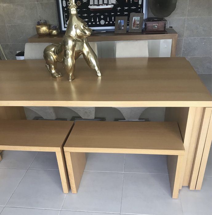 Bancos em Carvalho sala jantar ou cozinha