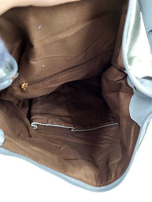 Torebka worek pleciona jeans niebieski Vivian