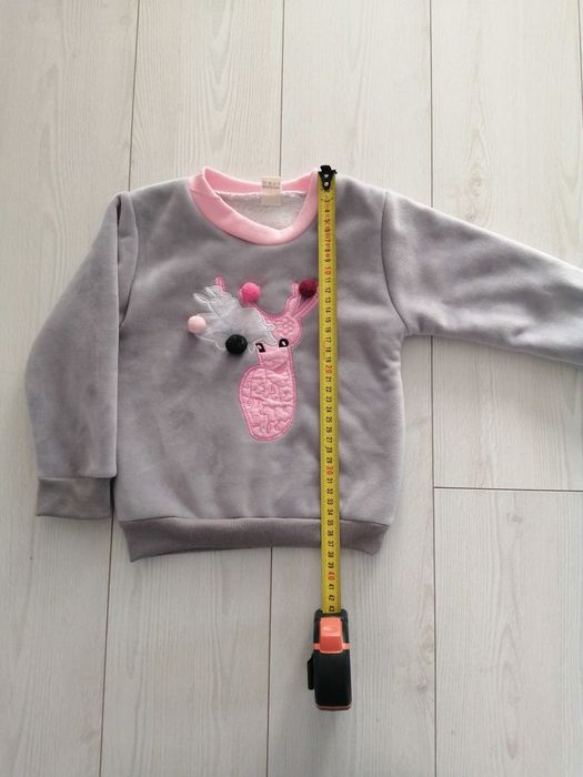 Nowe ciepłe ubrania na zimę jesień dziewczynk bluza spodnie ocieplane