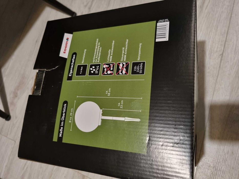 Lampa zewnętrzna - kula 25cm ...efekt gwiazd! Nowa!