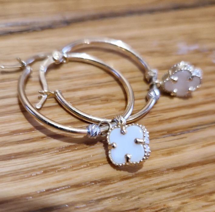 ZŁOTE DAMSKIE kolczyki Van Cleef 14k. 585pr.