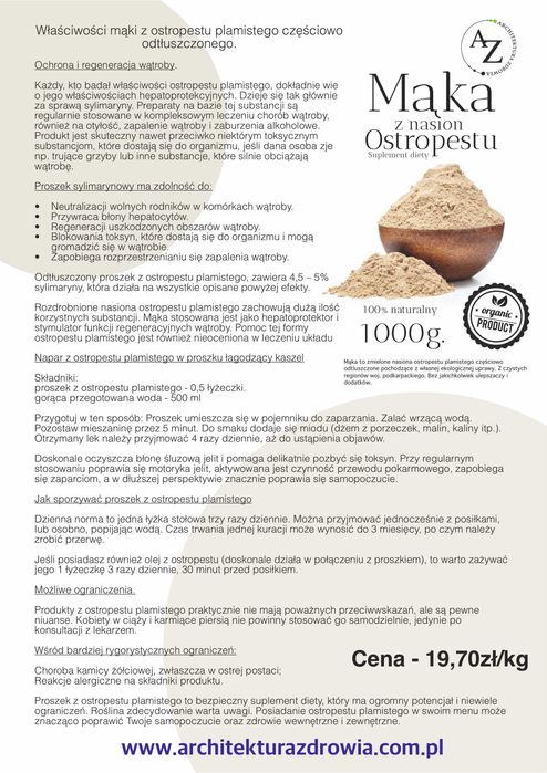 Mąka z Ostropestu Plamistego