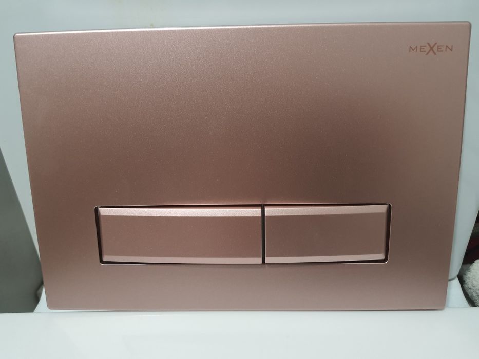 Przycisk do stelaża WC, przycisk spłukujący, Rose gold, Nowy