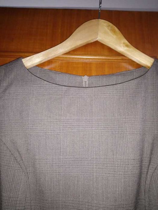 Vestido meia estação xadrez