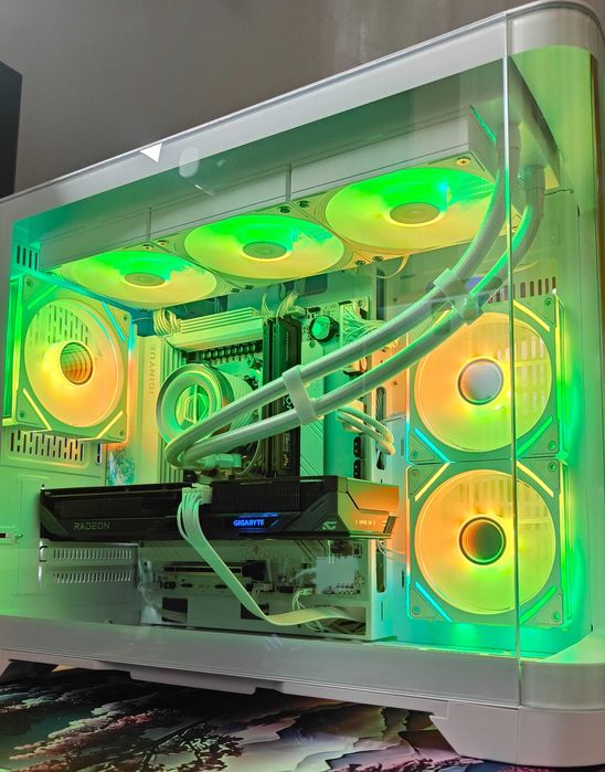 R5 7500F RX9060XT ОЗУ 32G Новий Ігровий Комп'ютер Системний блок ARGB