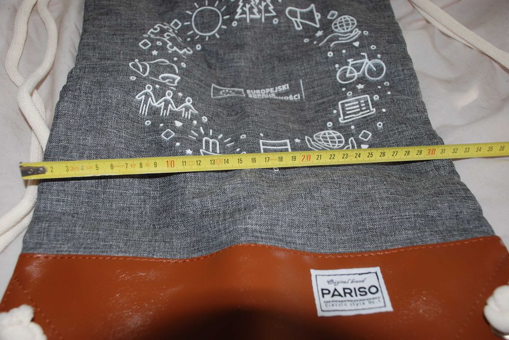 Szaro-brązowa torba-worek