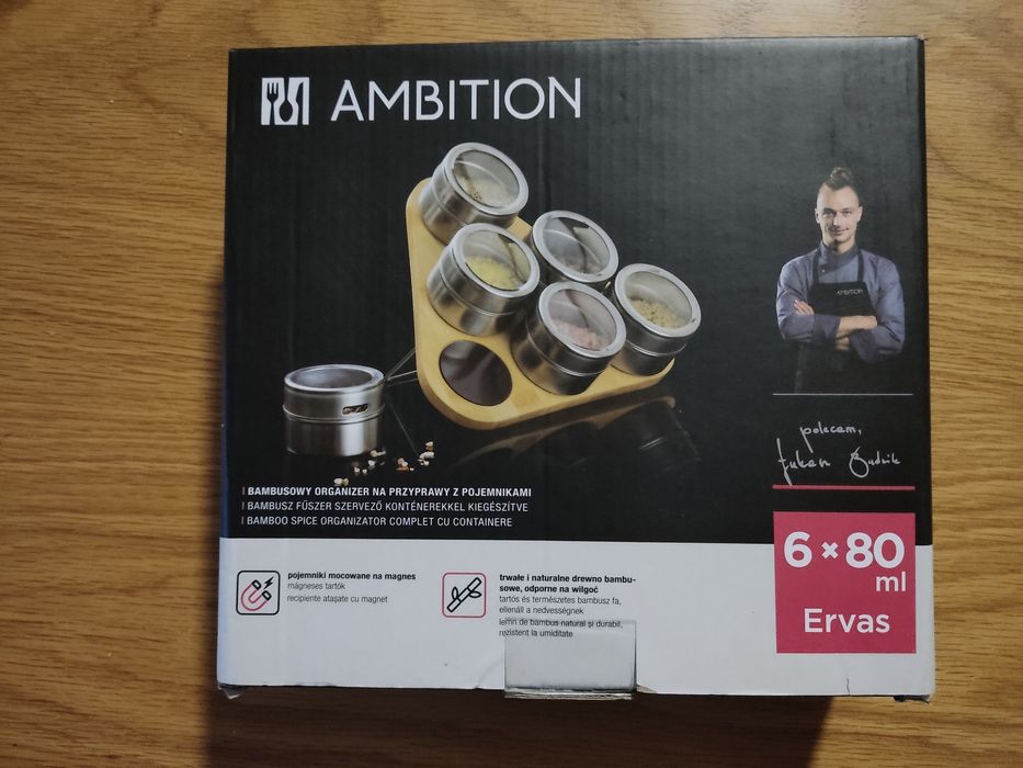 Stojak z przyprawnikami Ambition Ervas 7 el.