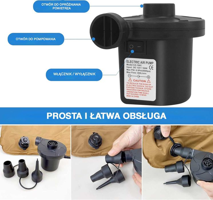 WYGODNY Materac Samochodowy do Tesla Model Y SUV VAN 2 osoby + POMPKA