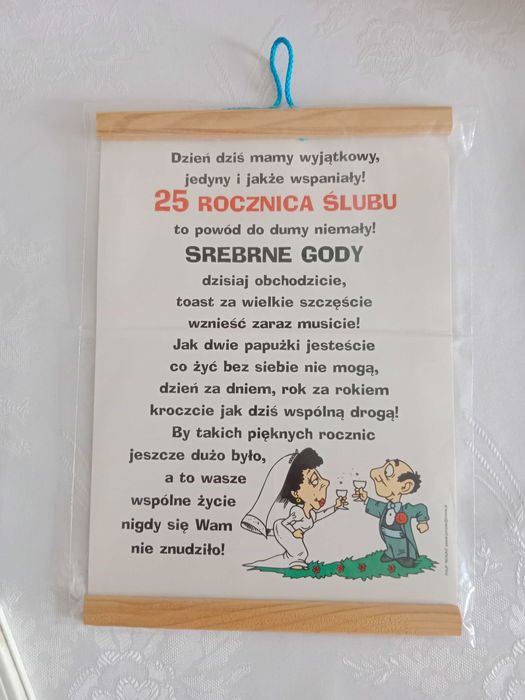 Dyplom na 25 Rocznicę Ślubu - Srebrne Gody