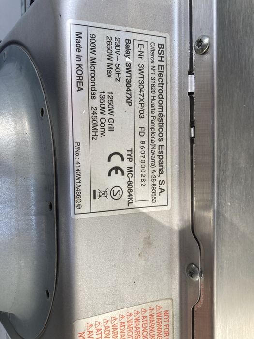 Forno microondas Balay 3WT-3047XP