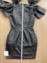 Asos sukienka czarna kokardy xs
