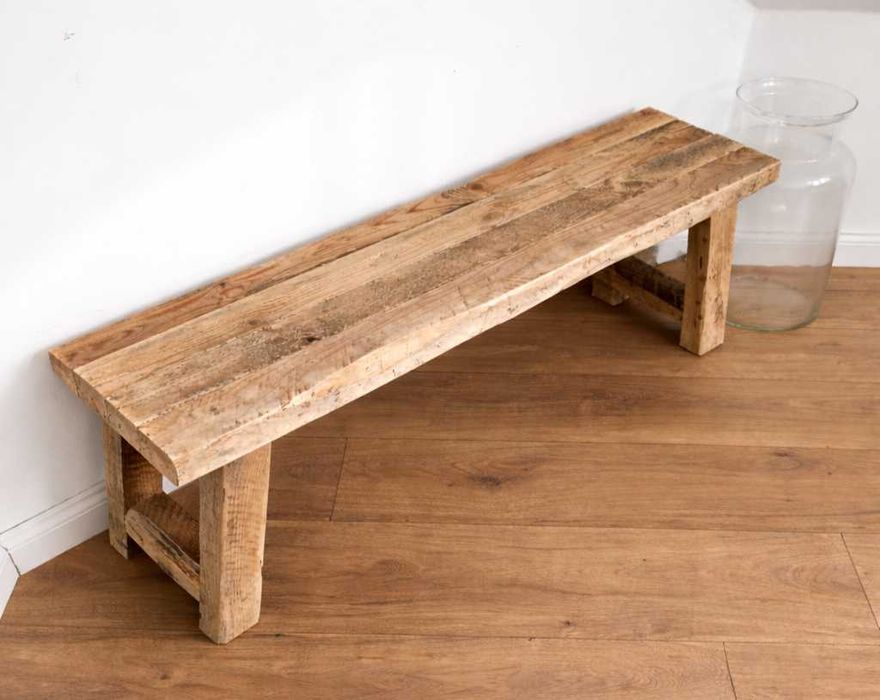 Ławka drewniana handmade – naturalne drewno, styl rustykalny