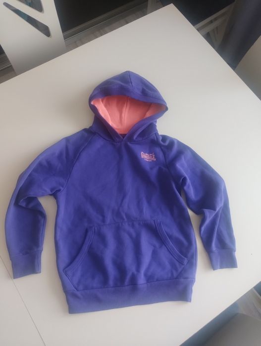 Bluza z kapturem fioletowa  na dziewczynkę Lonsdale