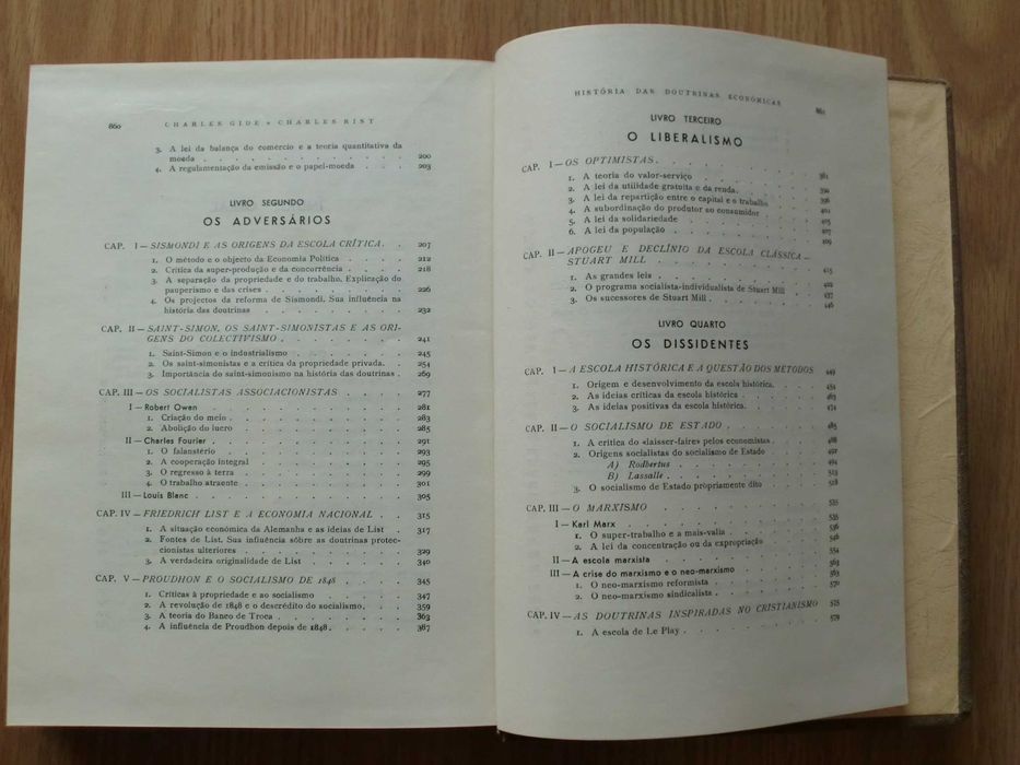 História das Doutrinas Económicas de Charles Gide e Charles Rist