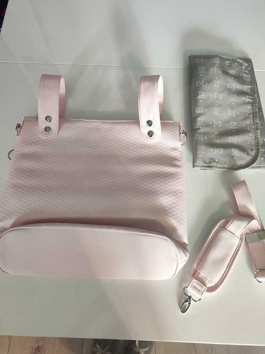 Pirulos Torba do wózka organizer+przewijak zaczepy na rączkę wózka róż