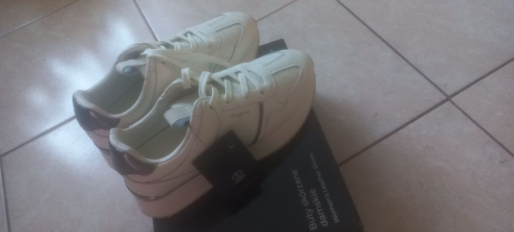 Nowe białe sneakersy damskie 37 buty adidasy