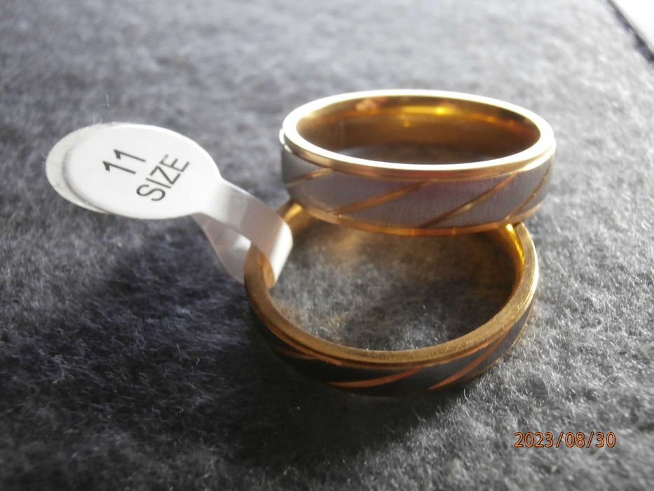 pierścionki / obrączki - damska i męska komplet 2 sztuki rozm. 11 i 12