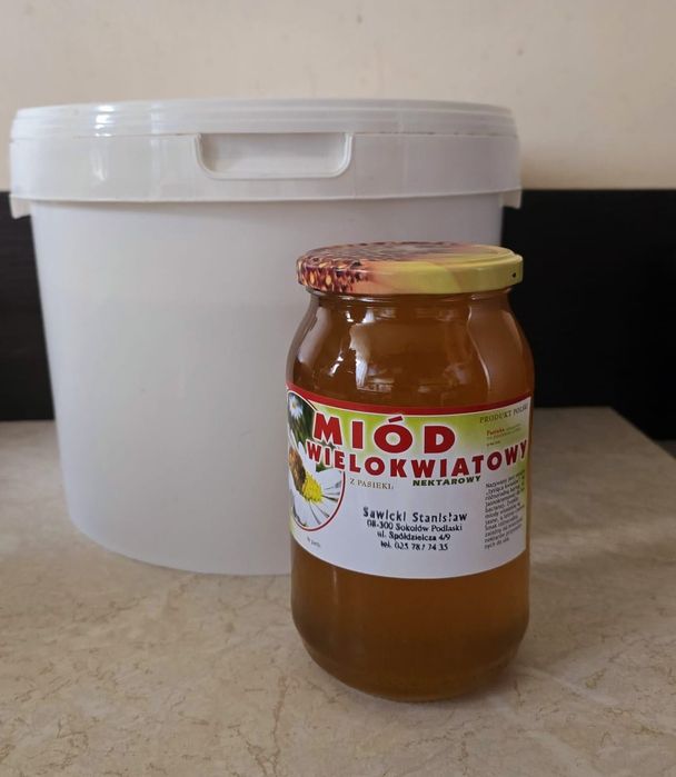 Miód rzepakowy wiadra 10l