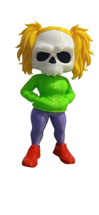 3д статуетка  скелет