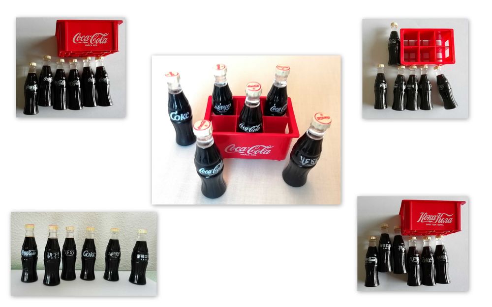 Miniatura grade Coca-Cola com 6 garrafas