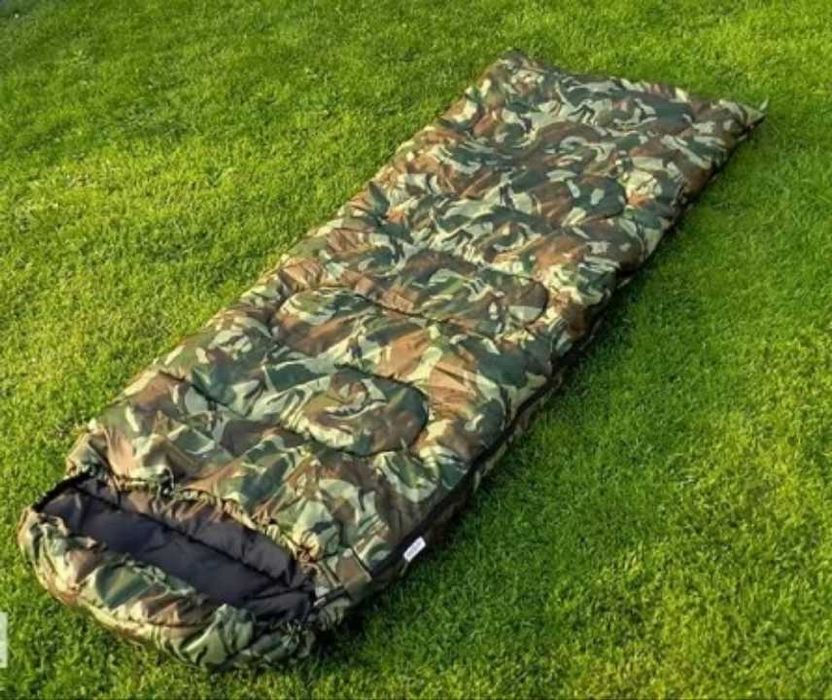 Спальный мешок, до -10, спальник, с капюшоном, военный, туристический