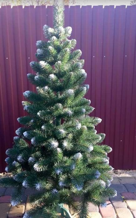 Елка из пвх искусственная с инеем 180 см