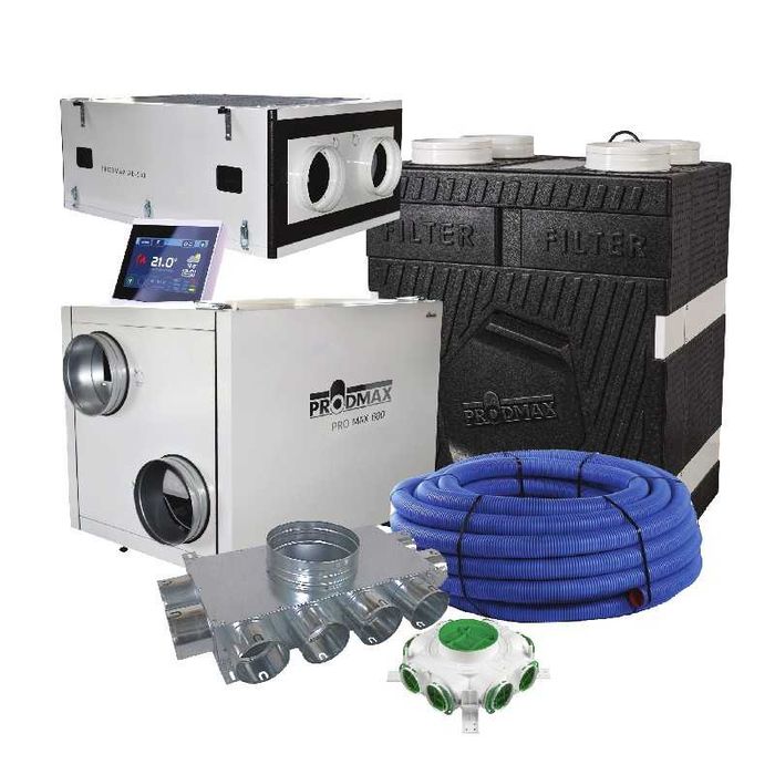 Zestaw rekuperacji dla mieszkań 100-250 m2 razem z MONTAŻEM NAJTANIEJ!