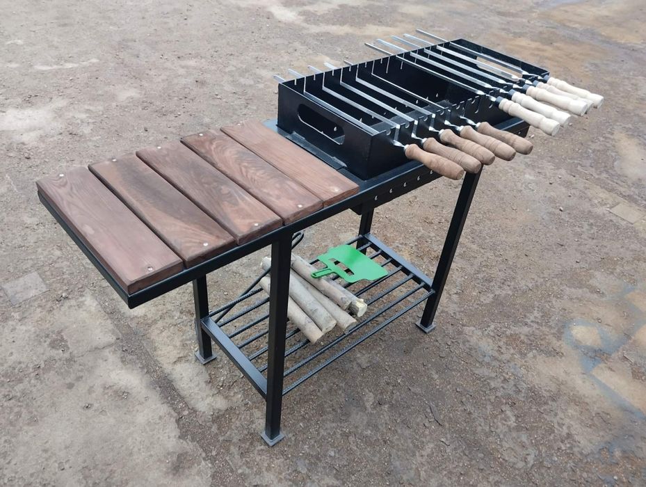 Мангал со столиком стационарный