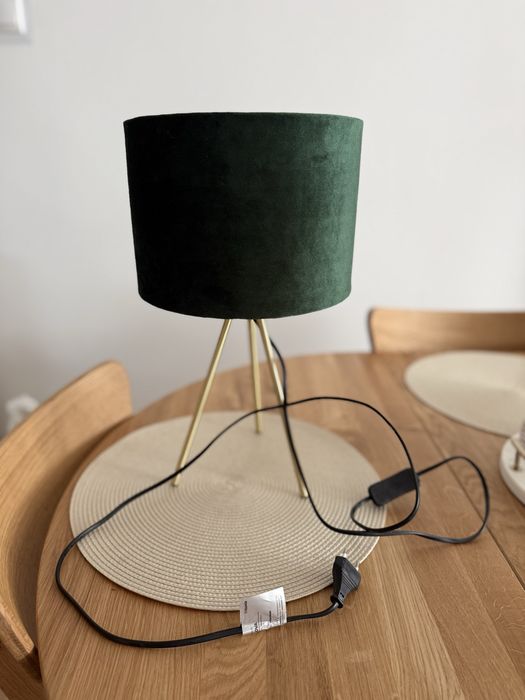 Lampa z kloszem welurowym