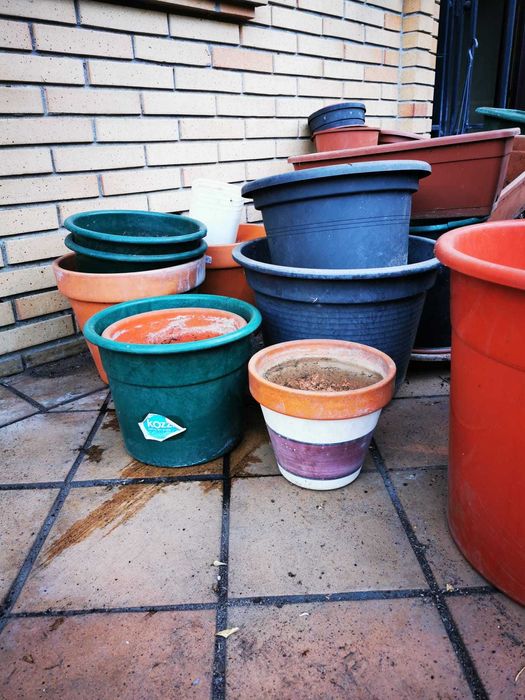 Inúmeros vasos em plástico - vários modelos e tamanhos