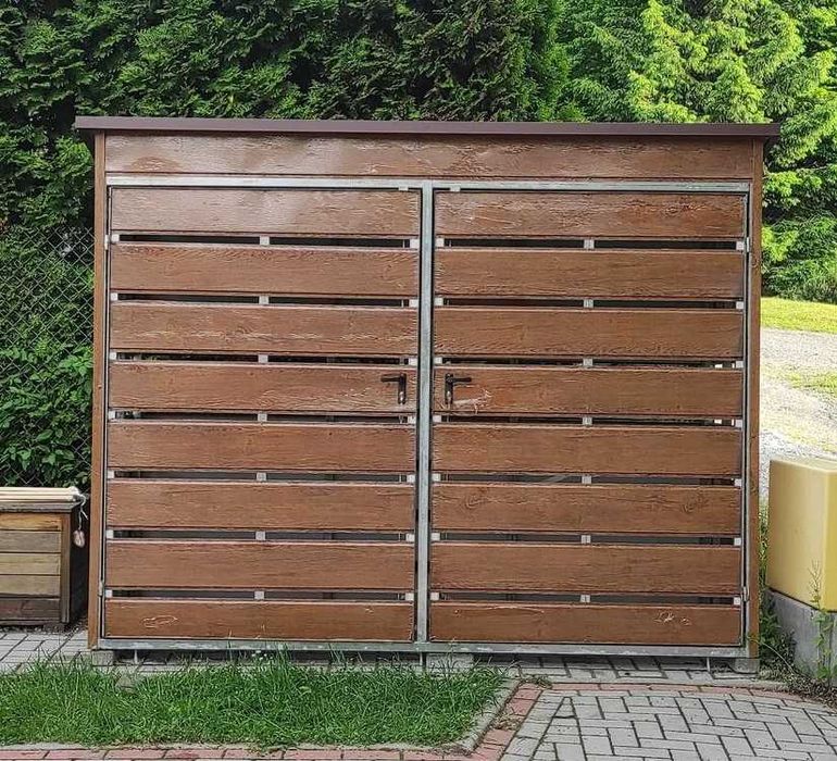 Wiata śmietnikowa panelowa DOWOLNY WYMIAR I KOLOR