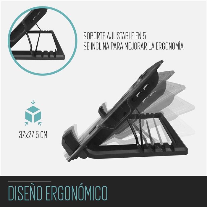 Suporte p PC até 17" com sistema de ventilação e inclinação