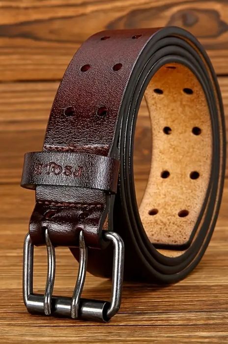 Чоловічий РеменьFSQLB Натуральна шкіра з Перворацієй