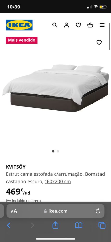 Cama casal 160x200 Odivelas • OLX Portugal