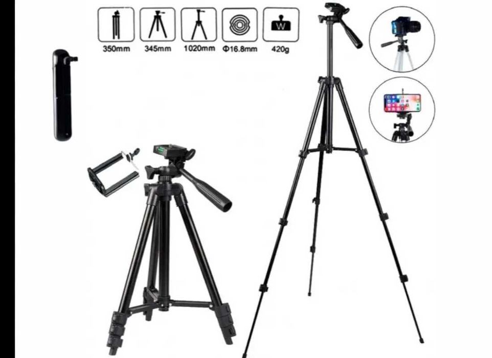 Металевий штатив трипод для телефону, тринога Tripod 3120 35-102 см