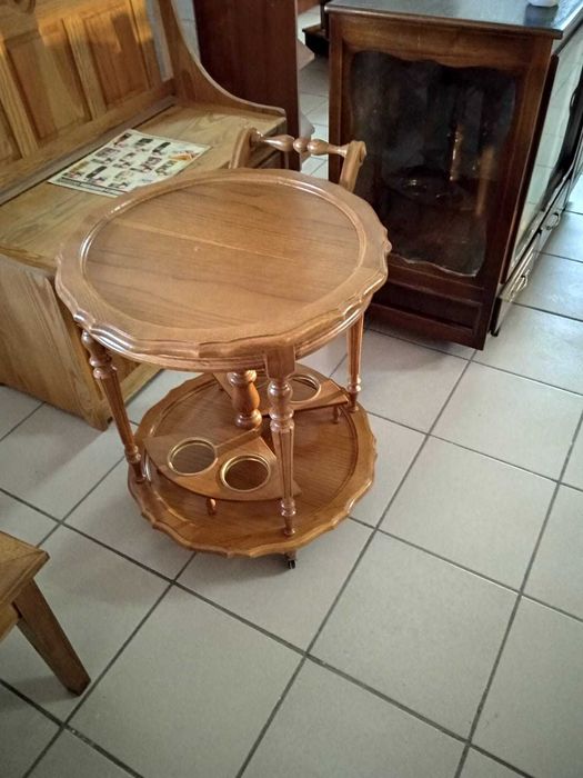 Carrinho de chá em Castanho redondo novo (ref 38)