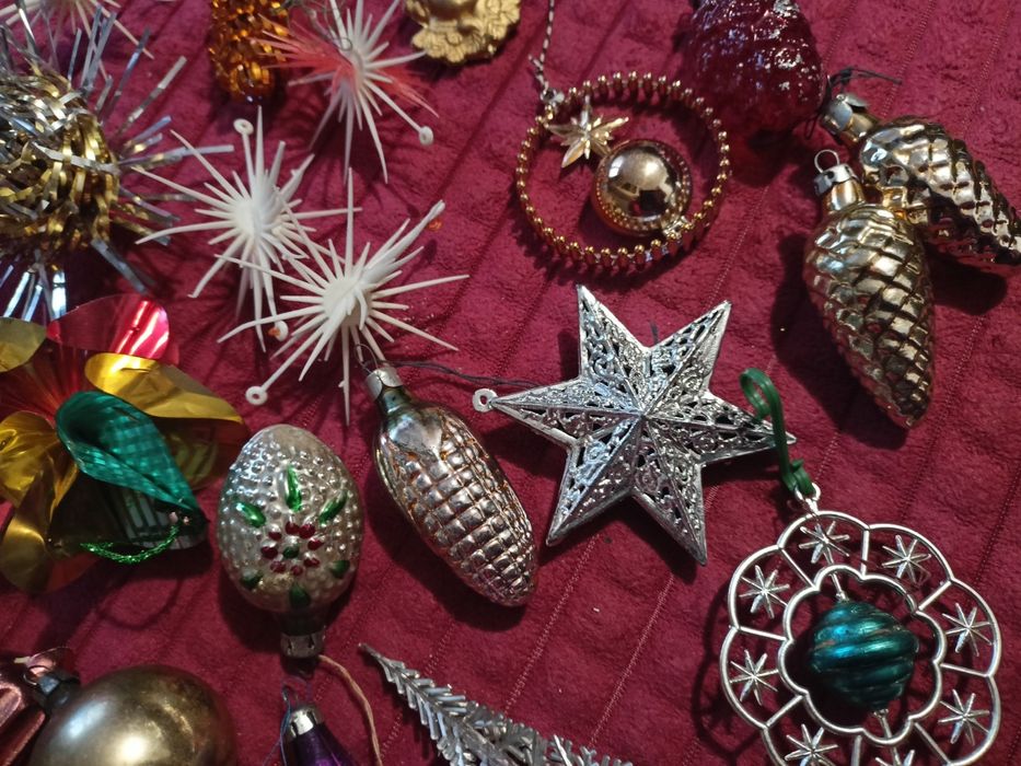 Bombki i ozdoby na choinkę PRL